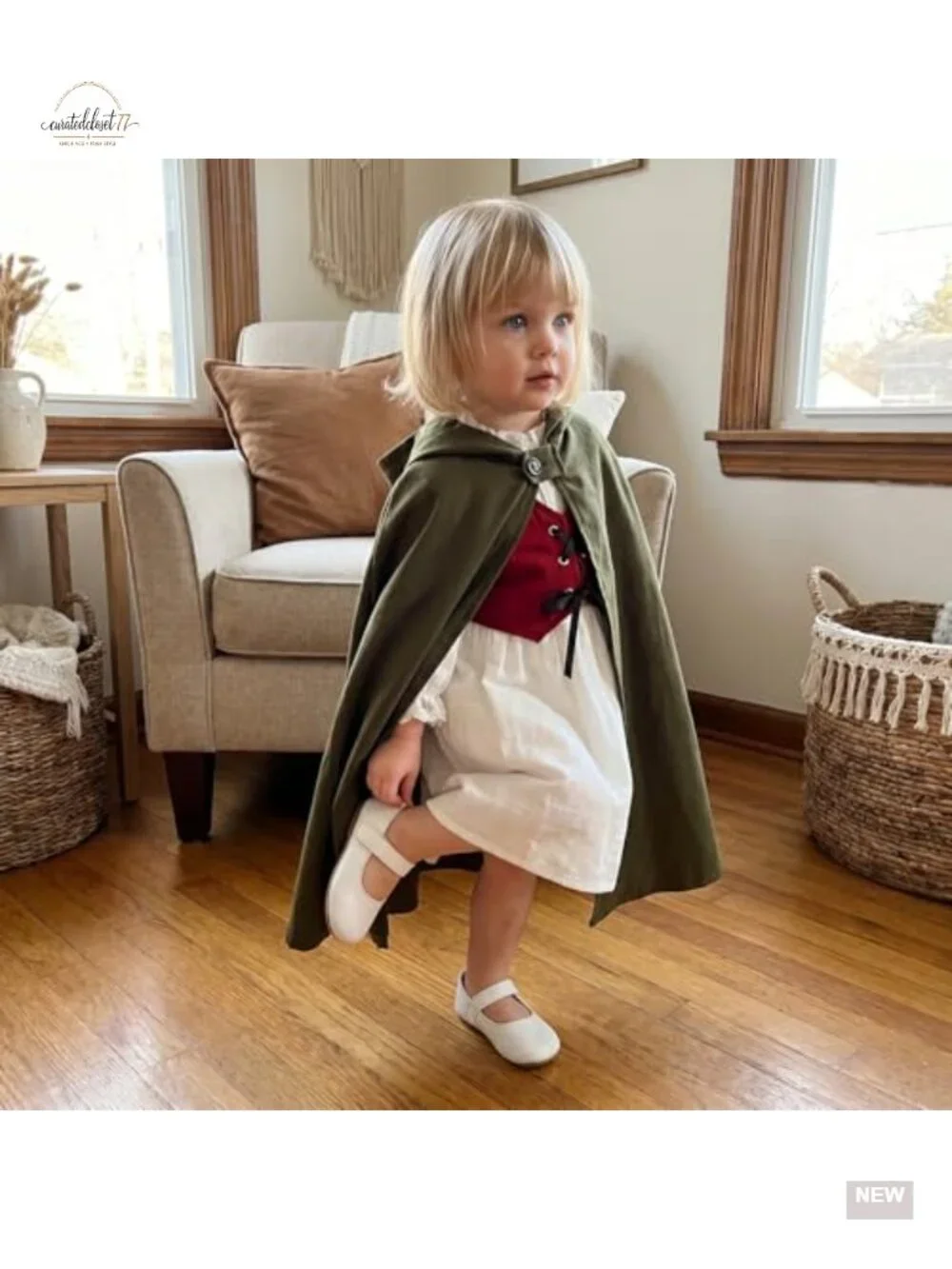 Toddler Girl Medieval Halloween Costume Ring Bearer 4 Pc Set